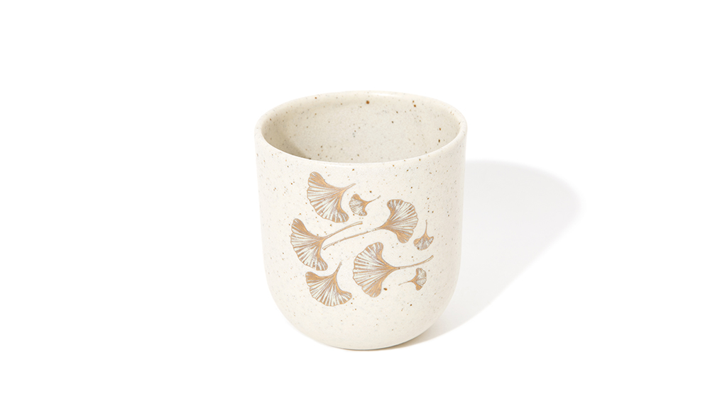 SERAMİK BARDAK (YAPRAK MOTİFLİ) 250 ml